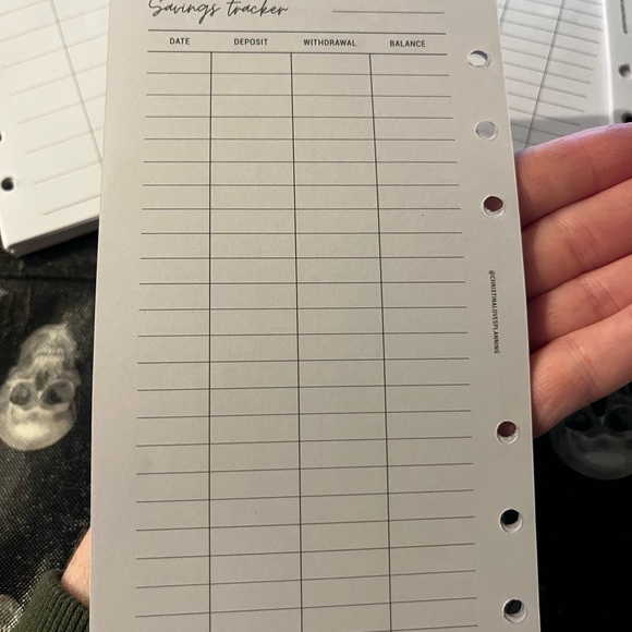 Personal Sized / A6 White Budget Planner Inserts cash envelope method savings - Picture 13 of 16